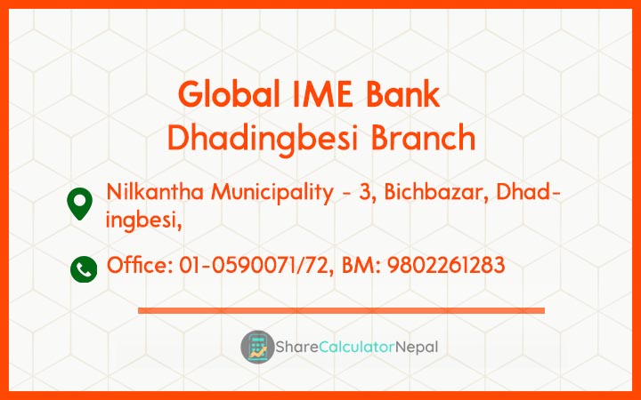 Global IME Bank (GBIME) - Dhadingbesi Branch